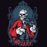Mozart Zredukowany Koszulowy projekt royalty ilustracja Mozart Zredukowany Koszulowy projekt royalty ilustracja
