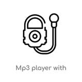 mp3 плеер плана со значком вектора наушников r editable бесплатная иллюстрация mp3 плеер плана со значком вектора наушников r editable бесплатная иллюстрация