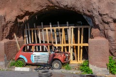 Shed in a cave on Madeira royalty free stock photos Shed in a cave on Madeira royalty free stock photos