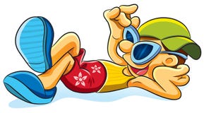 Muchacho de relajación del verano libre illustration Muchacho de relajación del verano libre illustration