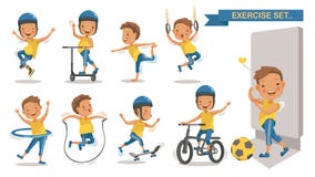 Muchacho del ejercicio libre illustration Muchacho del ejercicio libre illustration