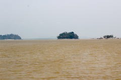 Muddy water in river due to floods Brahmaputra river, Guwahati royalty free stock photos Muddy water in river due to floods Brahmaputra river, Guwahati royalty free stock photos
