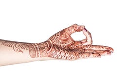 Mudra de méditation avec le henné photo libre de droits Mudra de méditation avec le henné photo libre de droits
