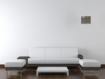 Muebles modernos del diseño interior en la pared blanca Muebles modernos del diseño interior en la pared blanca
