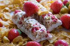 Muesli Bars With Cornflakes Royalty Free Stock Images