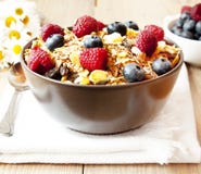 Muesli With Berries Royalty Free Stock Images