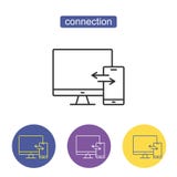Muestra de la conexión de los dispositivos libre illustration Muestra de la conexión de los dispositivos libre illustration