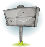 Muestra de publicidad de piedra de la historieta stock de ilustración Muestra de publicidad de piedra de la historieta stock de ilustración