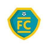 Muestra y símbolo del vector del icono del club del fútbol aislados en la parte posterior blanca ilustración del vector Muestra y símbolo del vector del icono del club del fútbol aislados en la parte posterior blanca ilustración del vector