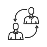 Muestra y símbolo del vector del icono de Job Transition aislados en el CCB blanco libre illustration Muestra y símbolo del vector del icono de Job Transition aislados en el CCB blanco libre illustration