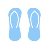 Muestra y símbolo del vector del icono de las chancletas aislados en el fondo blanco, concepto del logotipo de las chancletas stock de ilustración Muestra y símbolo del vector del icono de las chancletas aislados en el fondo blanco, concepto del logotipo de las chancletas stock de ilustración