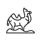 Muestra y símbolo del vector del icono del dromedario aislados en el backgrou blanco libre illustration Muestra y símbolo del vector del icono del dromedario aislados en el backgrou blanco libre illustration