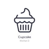 Muffin?versiktssymbol isolerad linje vektorillustration fr?n samling f?r k?k 2 E stock illustrationer Muffin?versiktssymbol isolerad linje vektorillustration fr?n samling f?r k?k 2 E stock illustrationer