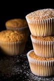 Muffins sprinkled with the powder sugar royalty free stock images Muffins sprinkled with the powder sugar royalty free stock images
