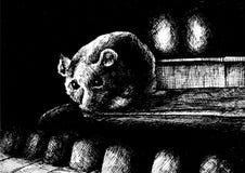 Muis op een piano stock illustratie Muis op een piano stock illustratie