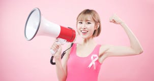 Mujer con el cáncer de pecho de la prevención fotos de archivo Mujer con el cáncer de pecho de la prevención fotos de archivo