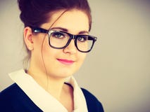 Mujer, contable o profesor positivo feliz de negocios Fotografía de archivo Mujer, contable o profesor positivo feliz de negocios Fotografía de archivo