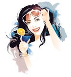 Mujer de la belleza stock de ilustración Mujer de la belleza stock de ilustración