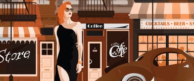 Mujer de la moda en arte pop del estilo libre illustration Mujer de la moda en arte pop del estilo libre illustration