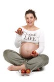Mujer embarazada y alimento sano imagenes de archivo Mujer embarazada y alimento sano imagenes de archivo