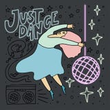 Mujeres de baile dibujadas mano y elementos de aligeramiento de neón ilustración del vector Mujeres de baile dibujadas mano y elementos de aligeramiento de neón ilustración del vector