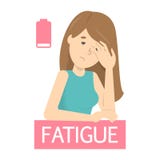 Mulher com uma fadiga Pessoa bonita cansado ilustração stock Mulher com uma fadiga Pessoa bonita cansado ilustração stock