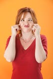 Mulher Cross-Eyed fotos de stock royalty free Mulher Cross-Eyed fotos de stock royalty free