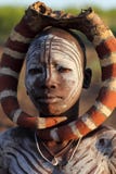 Mulher de Mursi em Omo sul, Etiópia fotos de stock Mulher de Mursi em Omo sul, Etiópia fotos de stock