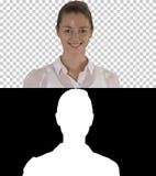 Mulher de negócio profissional que anda, Alpha Channel imagens de stock Mulher de negócio profissional que anda, Alpha Channel imagens de stock