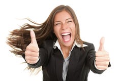 Mulher do sucesso isolada imagens de stock royalty free Mulher do sucesso isolada imagens de stock royalty free