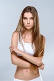 Mulher magro nova atrativa imagem de stock Mulher magro nova atrativa imagem de stock