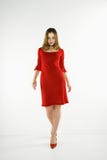 Mulher no vestido vermelho. imagem de stock royalty free Mulher no vestido vermelho. imagem de stock royalty free