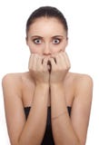 Mulher nova Scared fotos de stock royalty free Mulher nova Scared fotos de stock royalty free
