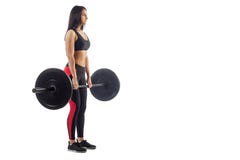 Mulher que faz o deadlift imagens de stock Mulher que faz o deadlift imagens de stock