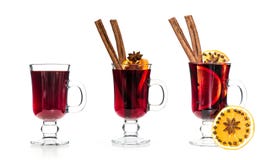 Mulled wine orange cinnamon anise isolated white background stock photography Mulled wine orange cinnamon anise isolated white background stock photography