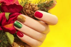 Multicolor manicure. stock photography Multicolor manicure. stock photography