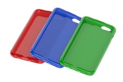 MultiColor Mobile Phone plastic cases Royalty Free Stock Images MultiColor Mobile Phone plastic cases Royalty Free Stock Images
