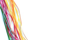 Multicolor ленты сатинировки и шелка для творческих способностей с местом для надписи стоковые фото Multicolor ленты сатинировки и шелка для творческих способностей с местом для надписи стоковые фото