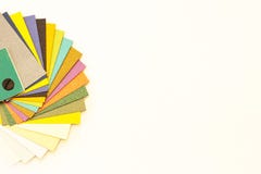 Multicolored paper swatch palette. Catalog paper for printing stock photography Multicolored paper swatch palette. Catalog paper for printing stock photography