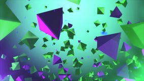 Multicolored pyramides flying in the air stock illustration Multicolored pyramides flying in the air stock illustration