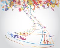 Multicolour musical notes Stock Photos Multicolour musical notes Stock Photos