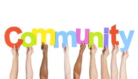 Multiethnic People Holding Word Community royalty free stock photo Multiethnic People Holding Word Community royalty free stock photo