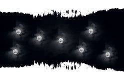 Multiple abstractive moons vector illustration Multiple abstractive moons vector illustration