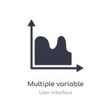 multiple variable continuous chart outline icon. isolated line vector illustration from user interface collection. editable thin vector illustration multiple variable continuous chart outline icon. isolated line vector illustration from user interface collection. editable thin vector illustration