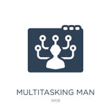 multitasking man icon in trendy design style. multitasking man icon isolated on white background. multitasking man vector icon stock illustration multitasking man icon in trendy design style. multitasking man icon isolated on white background. multitasking man vector icon stock illustration