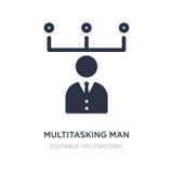 multitasking man icon on white background. Simple element illustration from Web concept stock illustration multitasking man icon on white background. Simple element illustration from Web concept stock illustration