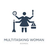 multitasking значок женщины в ультрамодном стиле дизайна multitasking значок женщины изолированный на белой предпосылке multitask иллюстрация штока multitasking значок женщины в ультрамодном стиле дизайна multitasking значок женщины изолированный на белой предпосылке multitask иллюстрация штока