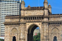 Mumbai, India - February 14, 2018: The Gateway of India stock photography Mumbai, India - February 14, 2018: The Gateway of India stock photography