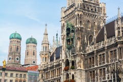 Munchen New Town Hall Marienplatz royalty free stock photos Munchen New Town Hall Marienplatz royalty free stock photos