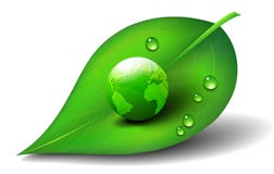 Mundo de la tierra verde en símbolo del icono del símbolo de la hoja libre illustration Mundo de la tierra verde en símbolo del icono del símbolo de la hoja libre illustration